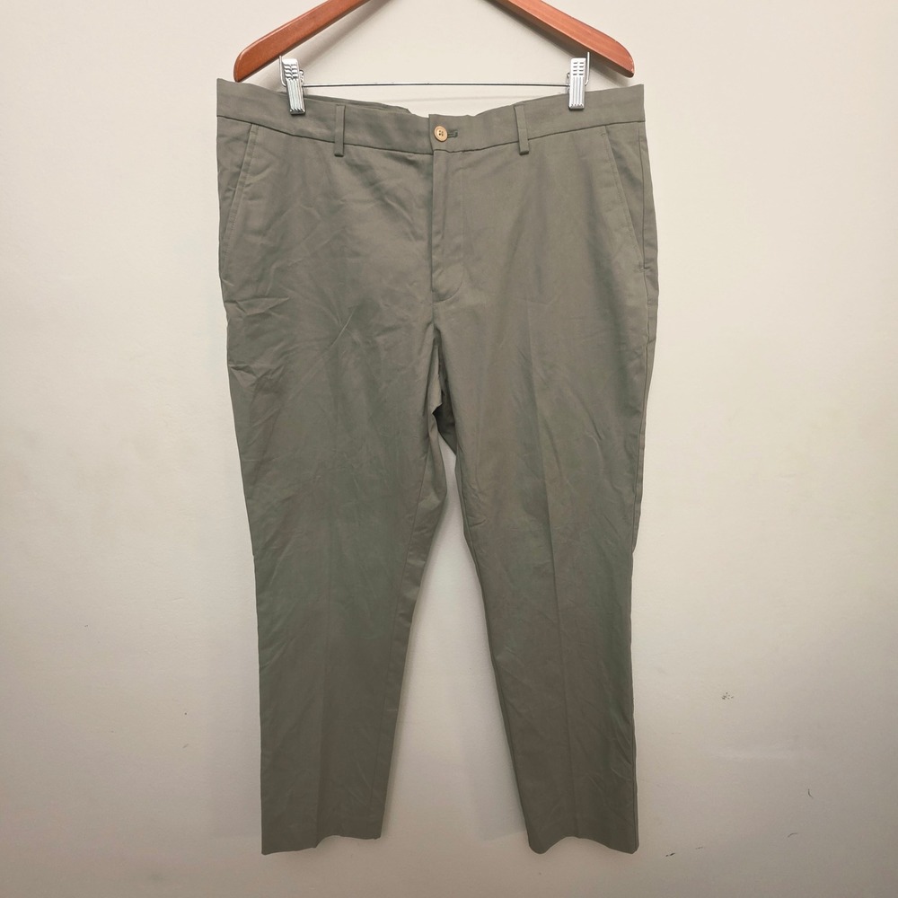 Ben Sherman Mens Stretch Dress Pants W38 L30 Olive Green Casual Trousers
